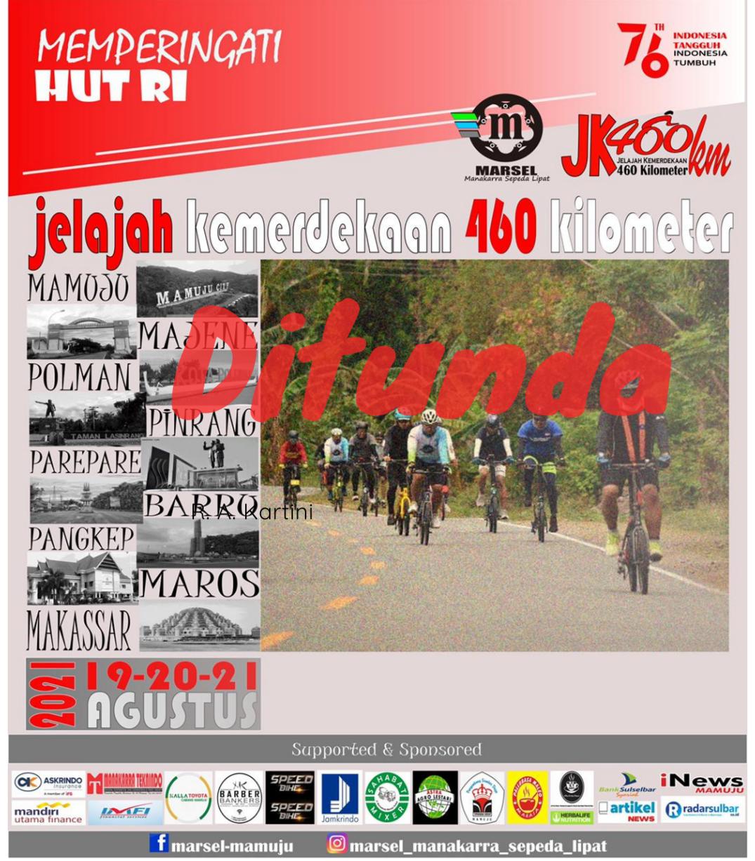 Berduka, Marsel Mamuju Tunda Pelaksanaan Jelajah Kemerdekaan 460 Kilometer